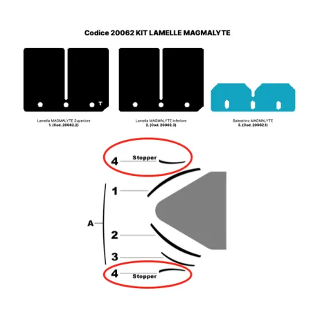 Special slat stopper pair KZ TM KART
