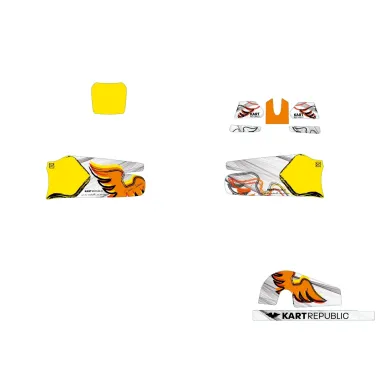 Kit adesivi (carene, serbatoio, tabella, paracatena) DYNAMICA EVO 2025 MINI KART REPUBLIC