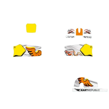 Kit de pagatinas (carrocería, depósito, tabla, cubrecadena) DYNAMICA EVO 2025 MINI KART REPUBLIC