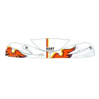 Kit adesivi spoiler anteriore lucido 2023 MINI KART REPUBLIC