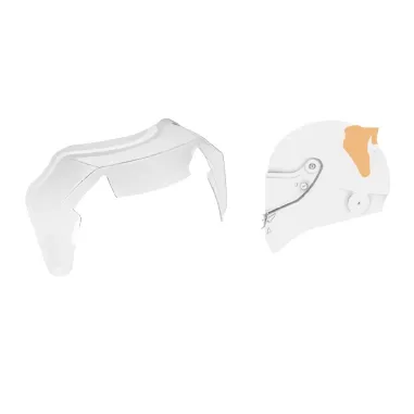 Rear spoiler FLAT for helmet SCHUBERTH