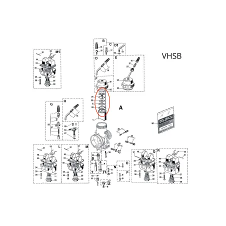 Molla carburatore VHSB DELL'ORTO
