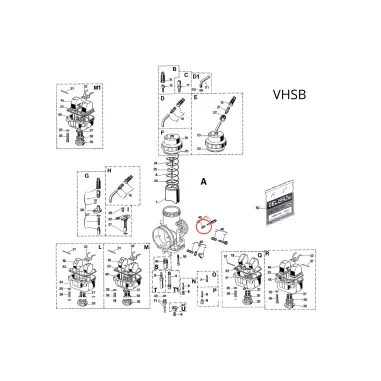 Molla vite regolazione miscela VHSB  DELL'ORTO