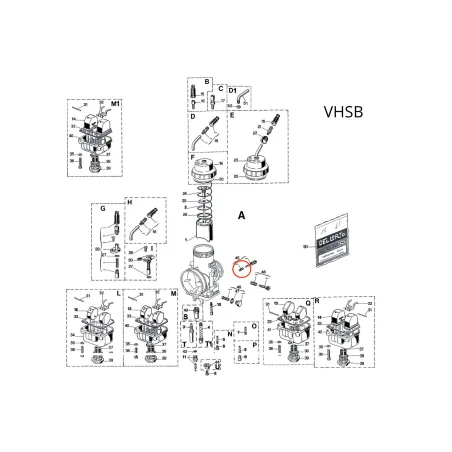 Molla vite regolazione miscela VHSB  DELL'ORTO