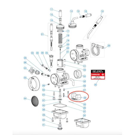 Galleggiante 94500 per carburatori PHDG DELL'ORTO