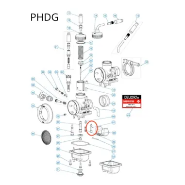 Getto avviamento carburatore PHDG e PHBG DELL'ORTO