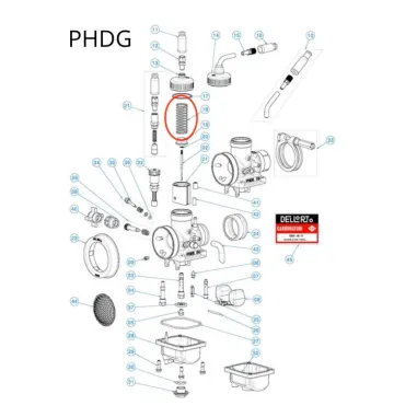 Molla ghigliottina per PHDG e PHBG DELL'ORTO
