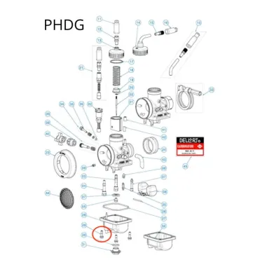 Vite vaschetta benzina 15638 carburatore PHDG DELL'ORTO