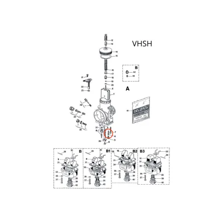 Emulsionador de chorro mínimo 13086 DELL'ORTO