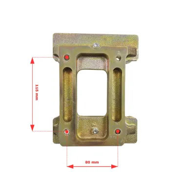 Piastra motore piana universale in magnesio con cavallotti per motori OK - TAG - KZ