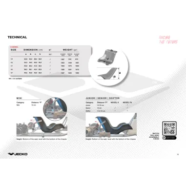 Seat SILVER STANDARD (model K) JECKO