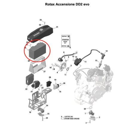 Standard battery ROTAX