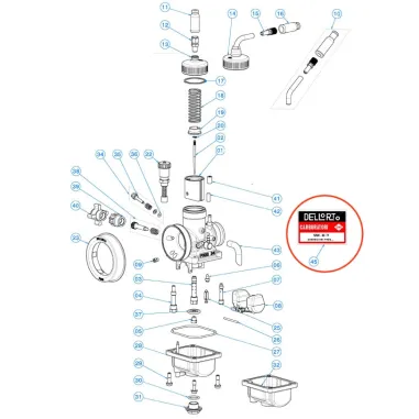 kit guarnizioni 52641 per carburatori PHDG DELL'ORTO