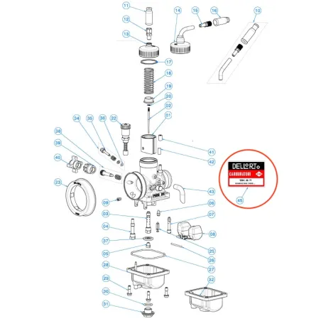 kit guarnizioni 52641 per carburatori PHDG DELL'ORTO