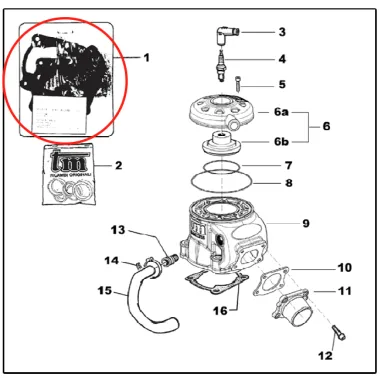 Kit guarnizioni completo di o-ring KZ10 TM KART