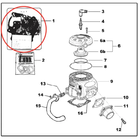 Complete O-Ring gasket kit KZ10 TM KART