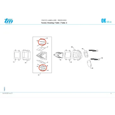 Stopper lamella in ferro OK TM KART