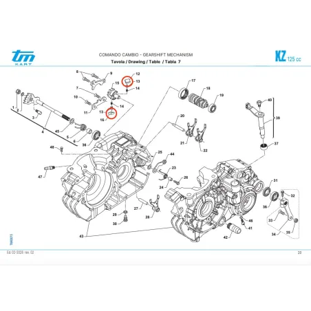 Gear ratchet KZ TM KART