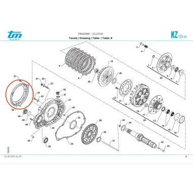 Coperchio protezione frizione KZ TM KART