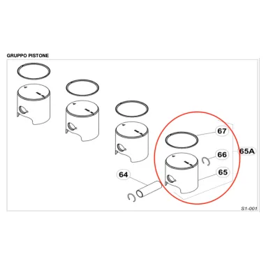 Pistón S1 completo S125 IAME