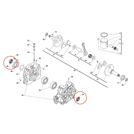 Paraolio banco in teflon 20x35x7 MINI-OK-KZ TM KART