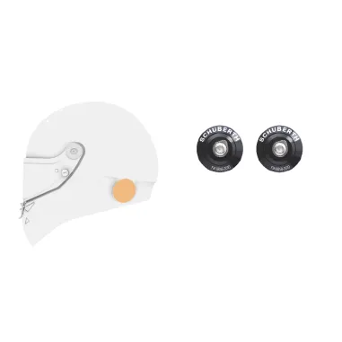 Coppia clips HANS SCHUBERTH