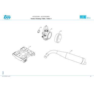 Flangia per carburatore MINI TM KART