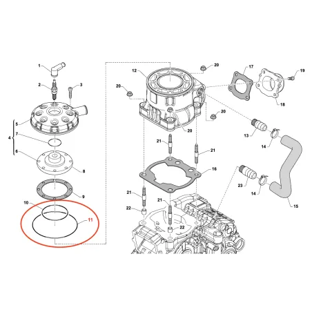 Gasket cylinder head MF1-MF2 TM KART