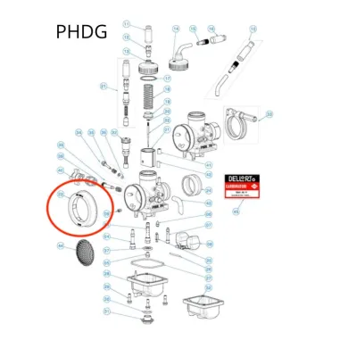 Anello presa aria in plastica omologato PHDG DELL'ORTO