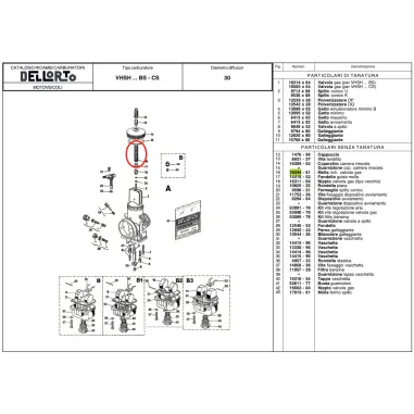 Molla valvola gas 16344 DELL'ORTO