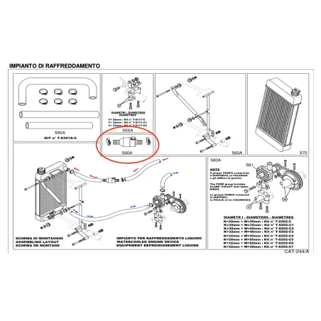 Complete thermostat 50° IAME