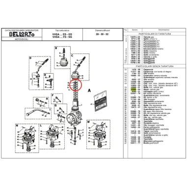 Nipple 10889 for VHSH 30CS and VHSB 34XS carburetors DELL'ORTO