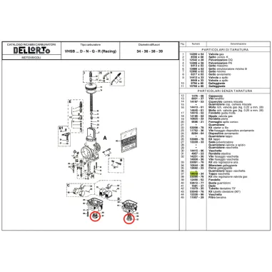 Cap 14419 for VHSB tub DELL'ORTO