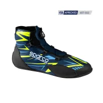 Zapatillas de piloto K-RAPID 2025 CIK-FIA SPARCO [azul marino/amarillo fluorescente]