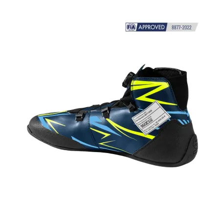 Zapatillas de piloto K-RAPID 2025 CIK-FIA SPARCO [azul marino/amarillo fluorescente]