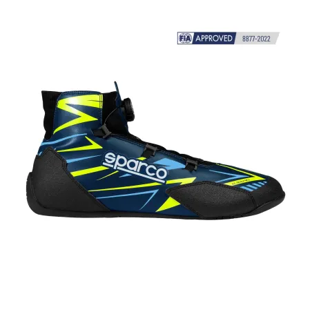 Zapatillas de piloto K-RAPID 2025 CIK-FIA SPARCO [azul marino/amarillo fluorescente]