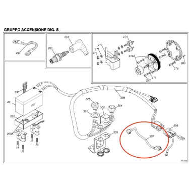 Cable del motor de arranque MINI-X30-KF IAME