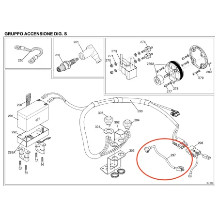 Cable del motor de arranque MINI-X30-KF IAME