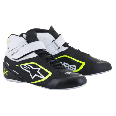 Pilot shoes TECH-1 K V2 ALPINESTARS [black/white/yellow fluo]