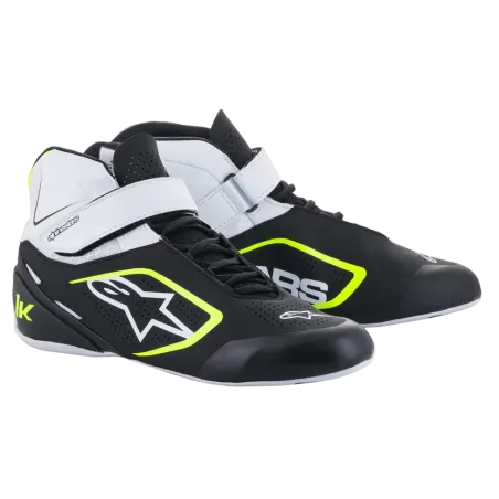 Pilot shoes TECH-1 K V2 ALPINESTARS [black/white/yellow fluo]