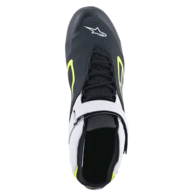 Pilot shoes TECH-1 K V2 ALPINESTARS [black/white/yellow fluo]