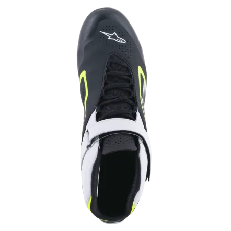 Pilot shoes TECH-1 K V2 ALPINESTARS [black/white/yellow fluo]