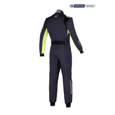 Traje KMX-9 V3 gráfico 3 CIK-FIA ALPINESTARS niño [negro/amarillo fluorescente]