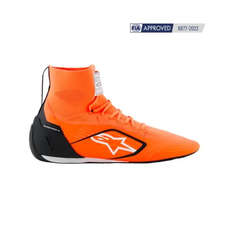 Pilot shoes SUPERTECH K CIK-FIA ALPINESTARS [orange fluo/black/white]