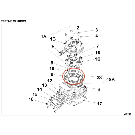 Cylinder head external gasket OK-KF-KZ IAME