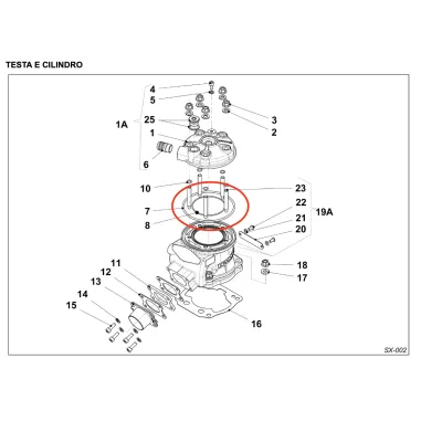 Cylinder head external gasket OK-KF-KZ IAME