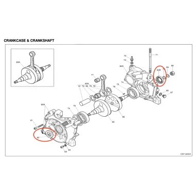 Ignition/transmission side seal ring IAME