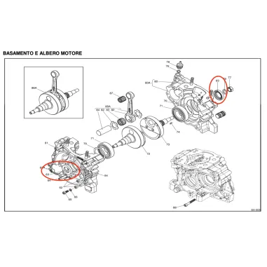 Ignition/transmission side seal ring IAME