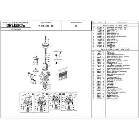 Carburetor VHSH 30 CS DELL'ORTO