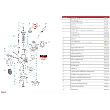Vite tendifilo per regolazione cavo acceleratore 08932 DELL'ORTO